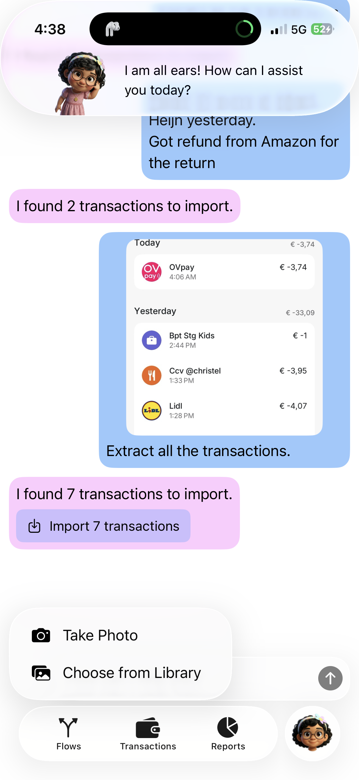Rosa AI chat interface