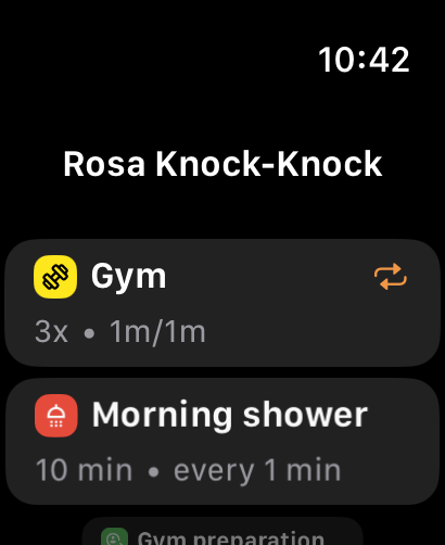 Watch activity picker