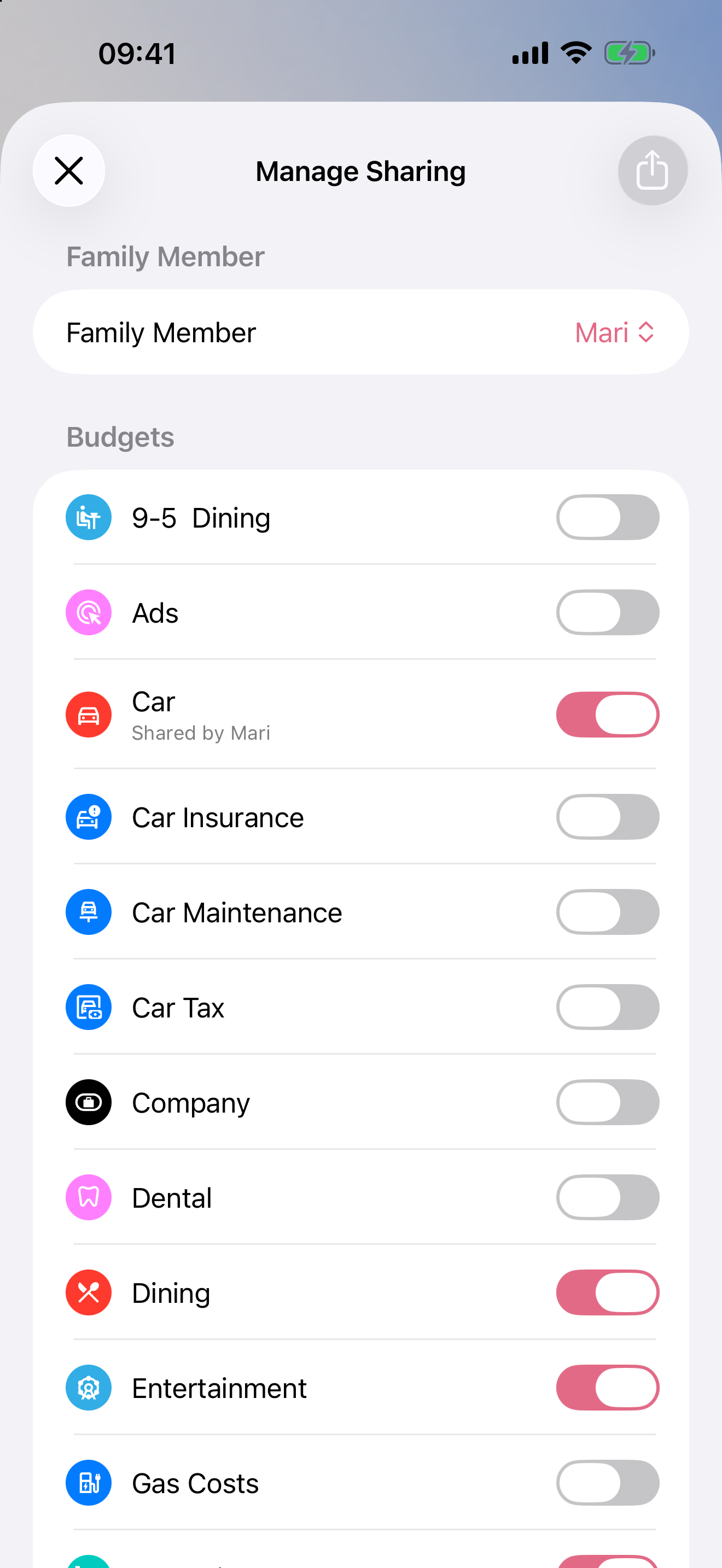 Family members sign in with Google or Apple