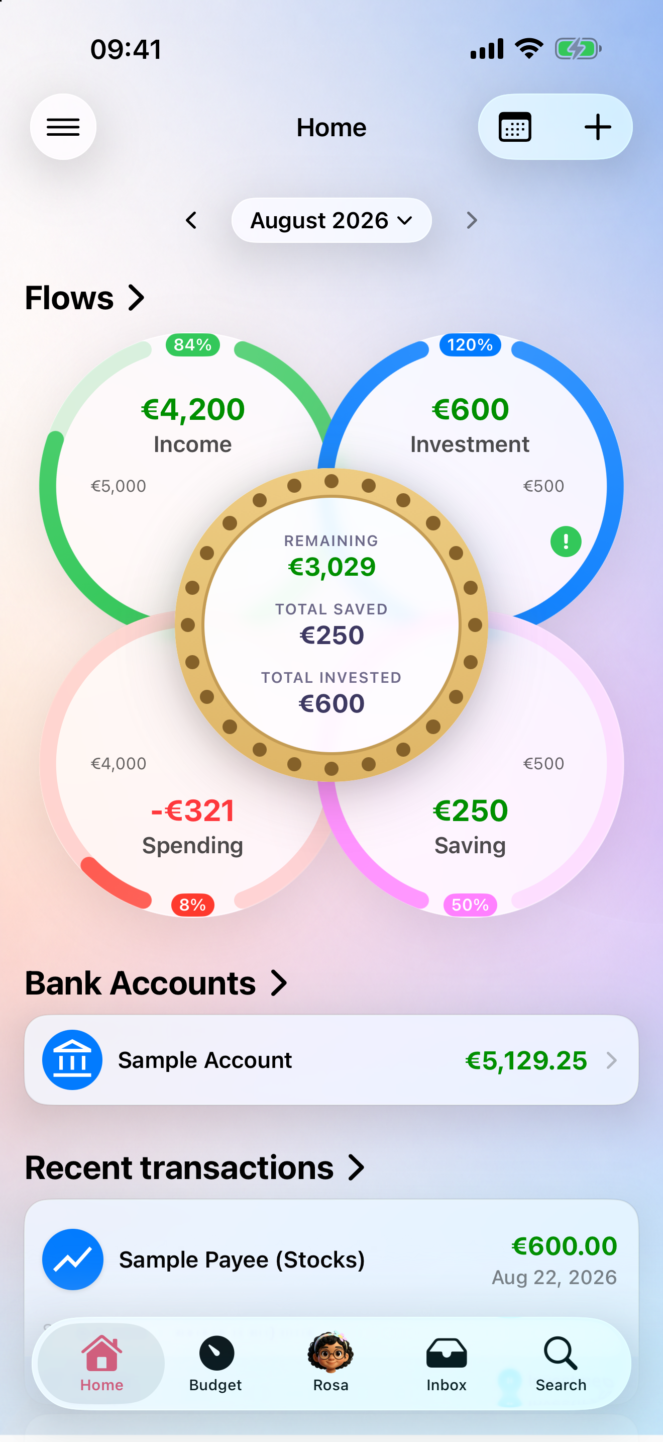 Home screen