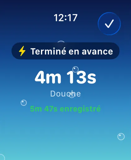 Terminé en avance