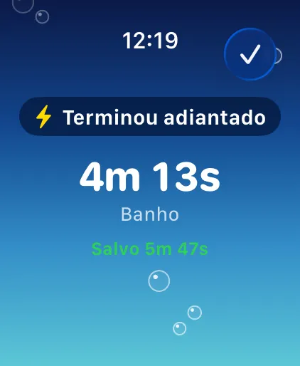 Terminou adiantado