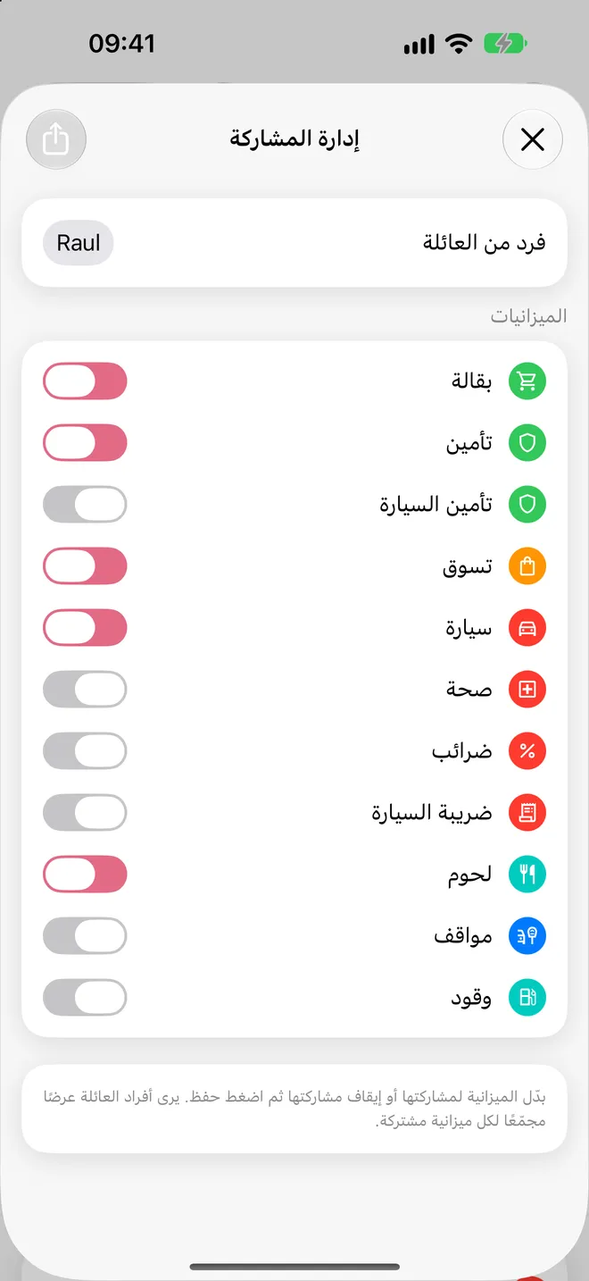 إدارة المشاركة