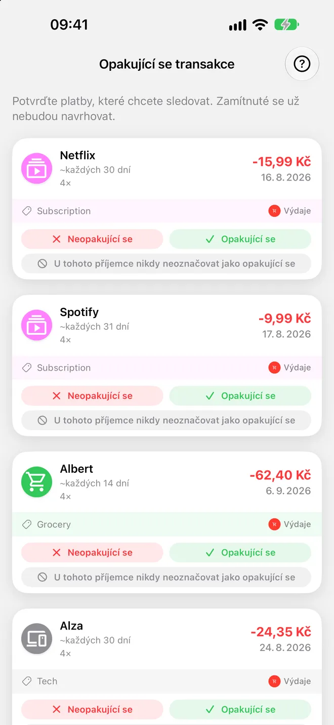 Opakující se transakce