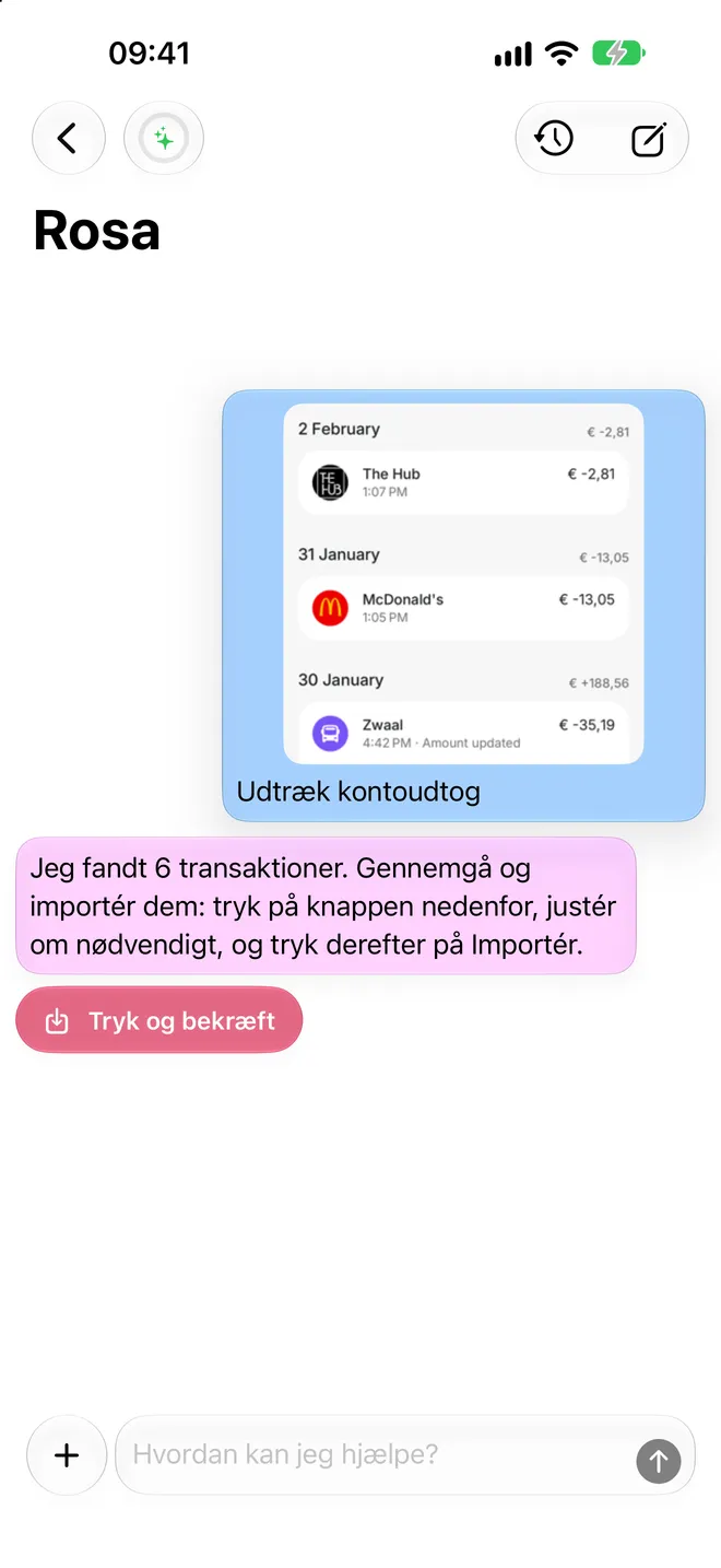 Udtræk kontoudtog