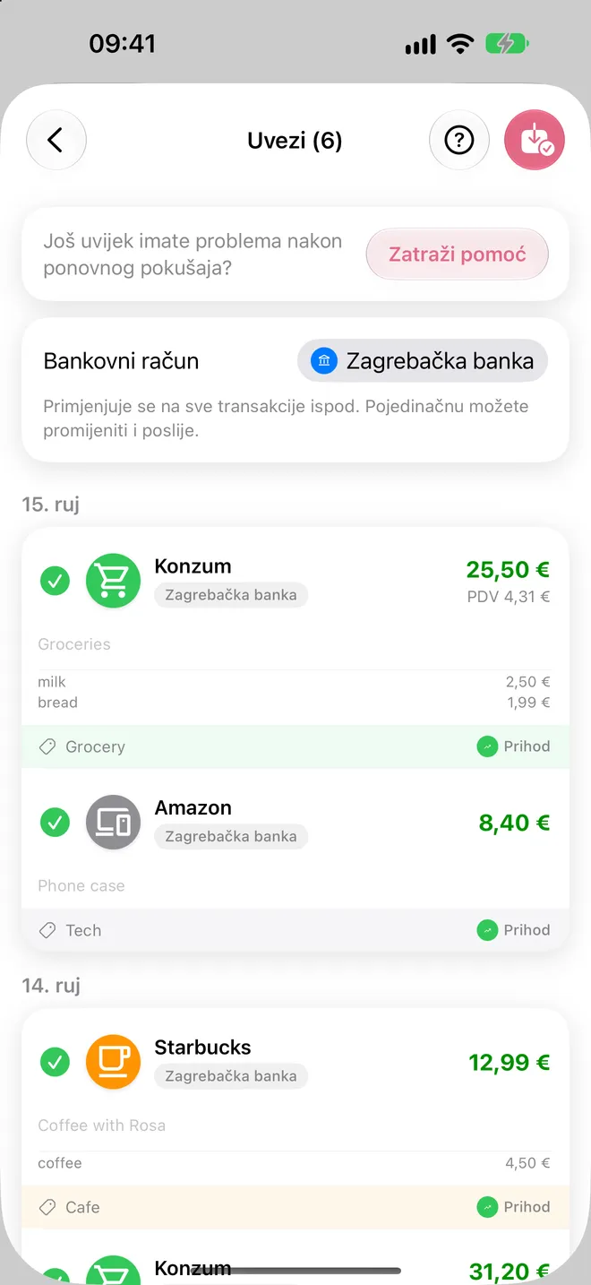 Provjeri i uvezi