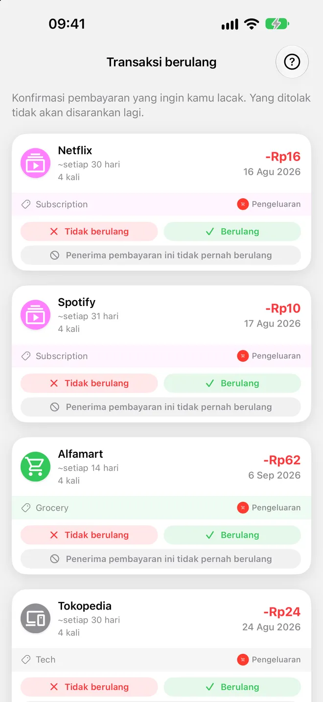 Transaksi berulang