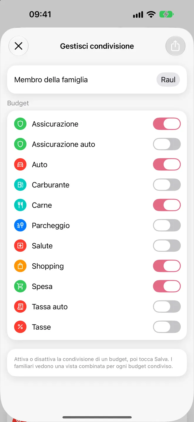 Gestisci condivisione