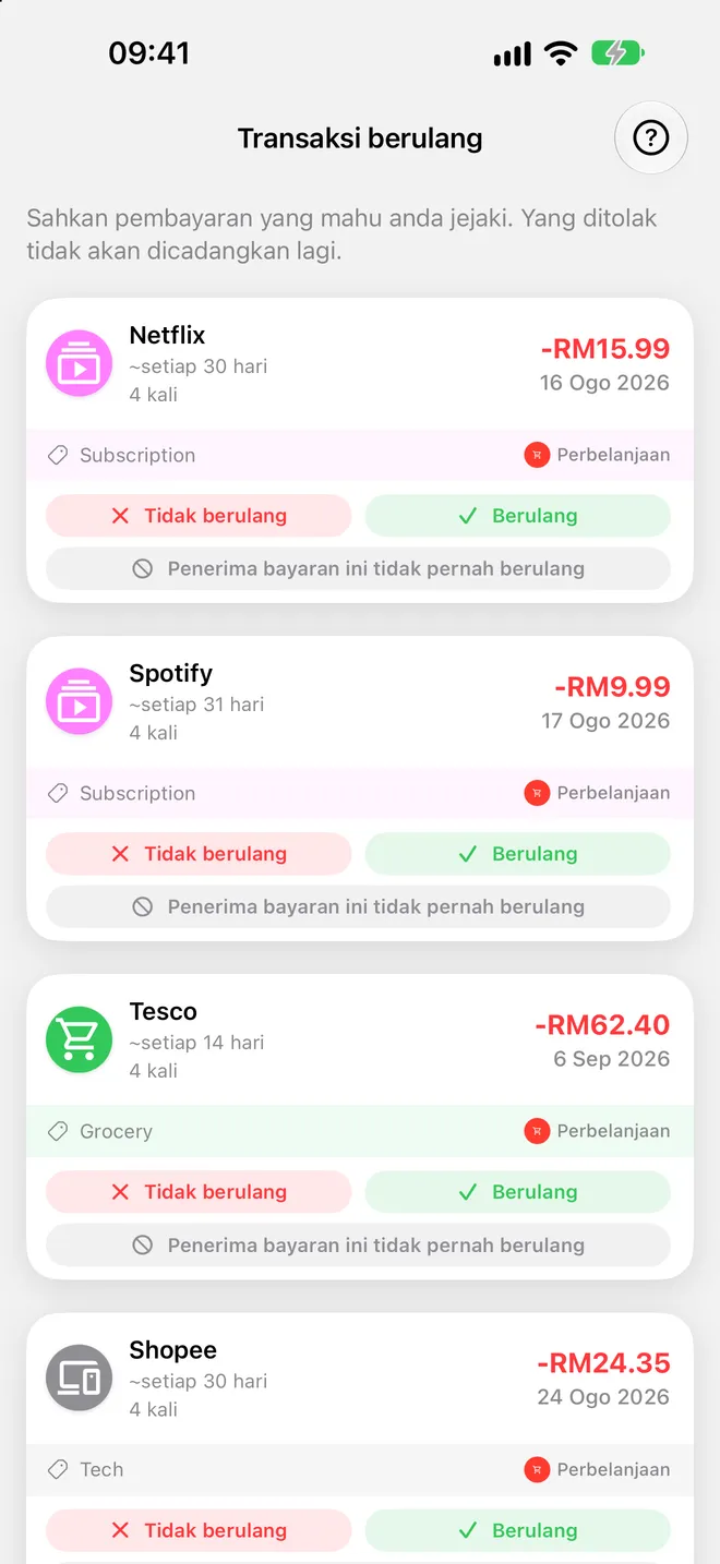 Transaksi berulang